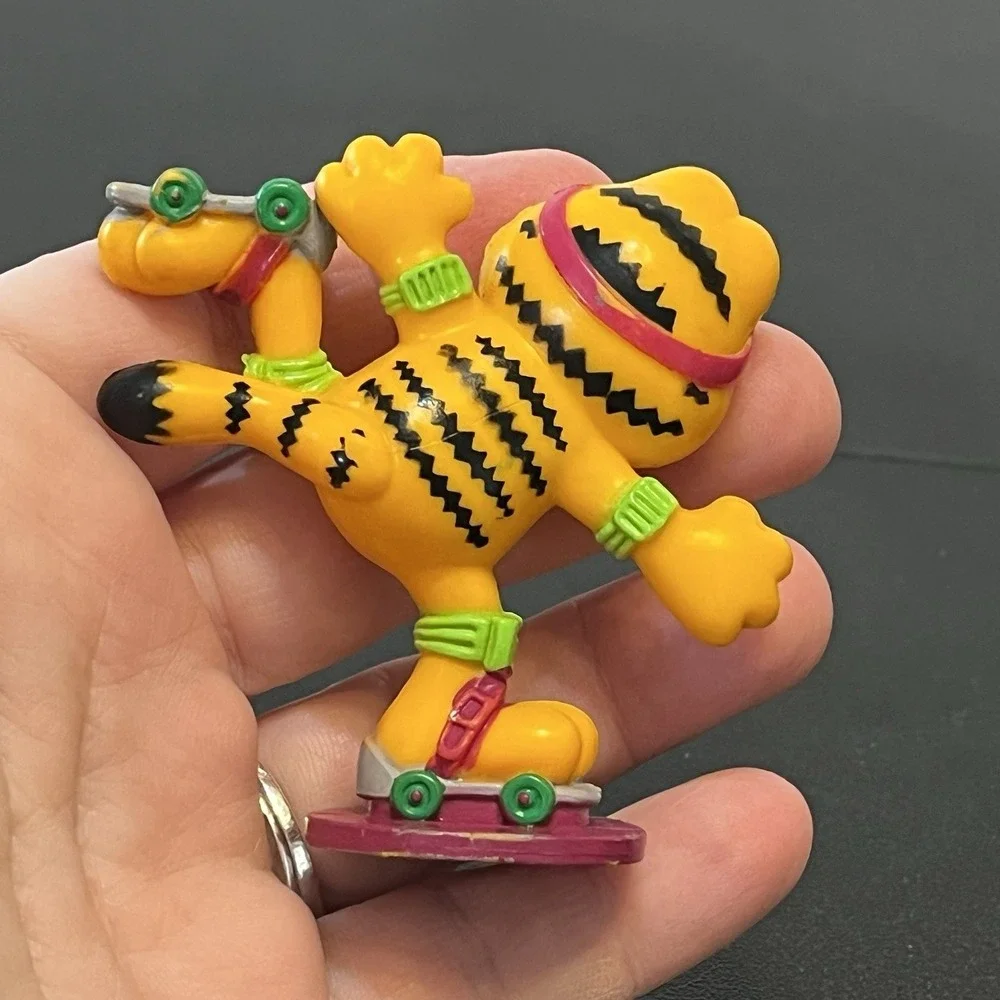 Vintage 1981 Garfield On Roller Skates & In Motion PVC Mini Figurine Figure Lot